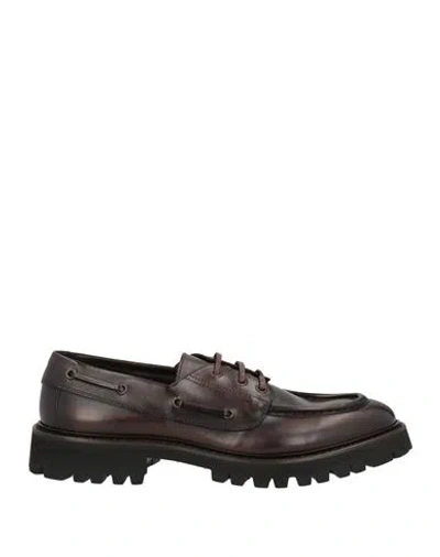 Corvari Man Lace-up Shoes Chocolate Brown Size 8 Leather