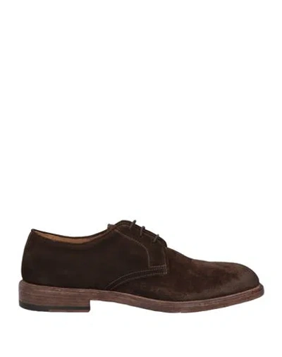 Corvari Man Lace-up Shoes Chocolate Brown Size 9 Leather