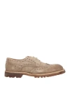 Corvari Man Lace-up Shoes Sand Size 8 Leather In Multi