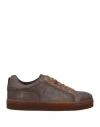 Corvari Man Sneakers Dove Grey Size 11 Soft Leather In Grey