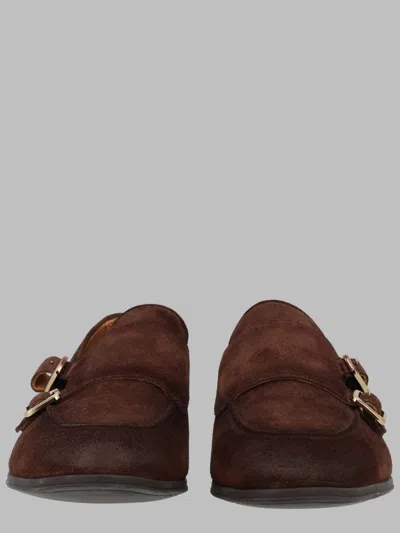 Corvari Men's Leather Loafers In Brown
