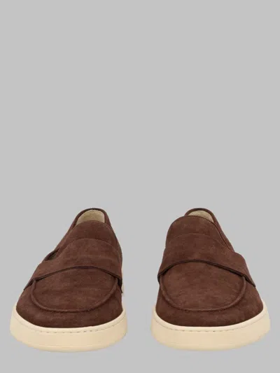 Corvari Men's Ss25 Suede Boat Loafers In Brown