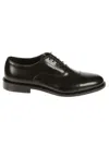 Corvari Pointed Toe Black Brushed Leather Loafers With Rubber In Black