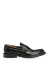 Corvari Penny Shoes Pelle Spazzolata Loafers Black In Black