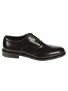 Corvari Pointed Toe Black Brushed Leather Loafers With Rubber In Black