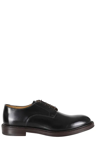 Corvari Smooth Brushed Calfskin Derby