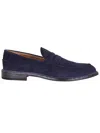 Corvari Man Loafers Midnight Blue Size 7.5 Leather In Blue