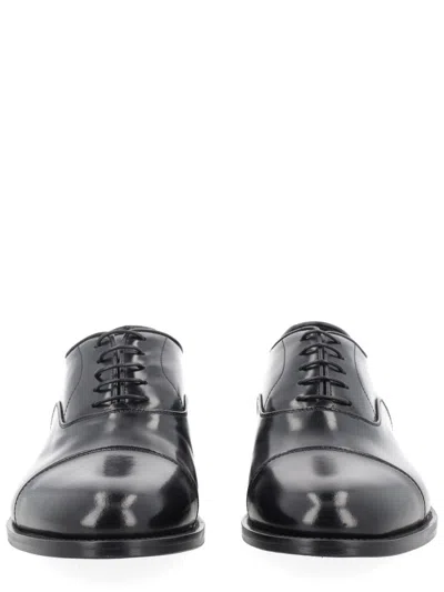 Corvari Pointed Toe Black Brushed Leather Loafers With Rubber