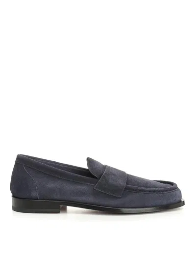 Corvari Suede Moccasin In Blue