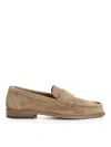 Corvari 1867 Suede Loafers With Almond Silhouette In Brown