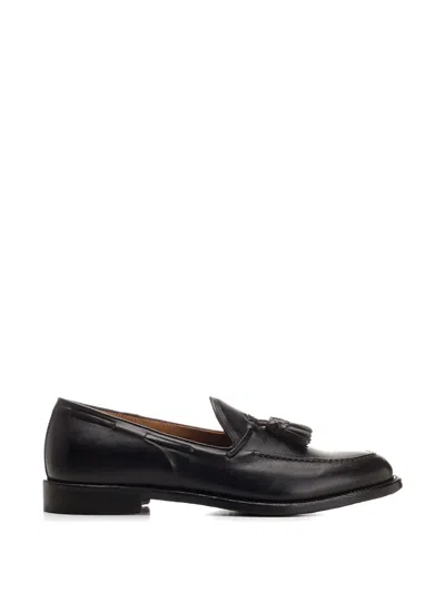 Corvari Tassel-detail Leather Boat Shoes In Black
