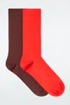 Cos 2-pack Cotton Socks In Multi