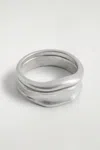 Cos 2-pack Hammered Rings In Silver