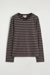 Cos 24/7 Long-sleeved T-shirt In Brown