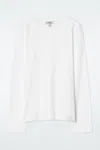 Cos 24/7 Long-sleeved T-shirt In White