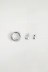 Cos 3-pack Hammered Earrings In Silver