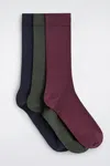 Cos 3-pack Mercerised Cotton Socks In Blue