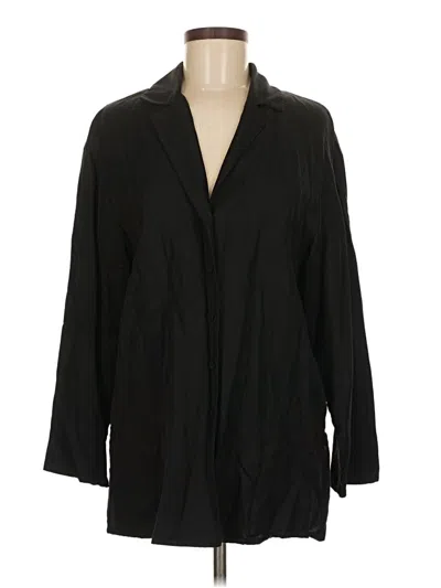 Pre-owned Cos 3/4 Sleeve Button Down Shirt In Black