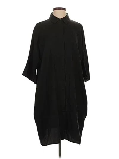 Pre-owned Cos 3/4 Sleeve Button Down Shirt In Black