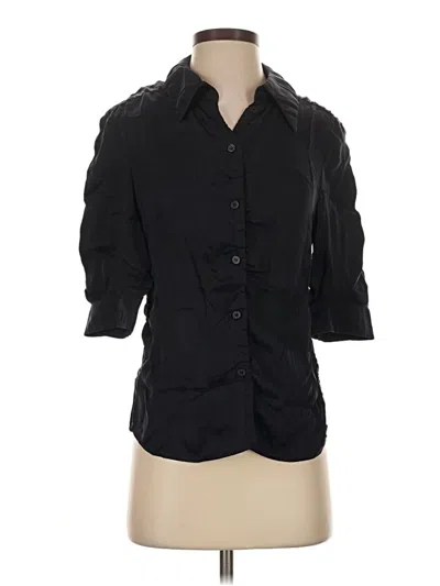 Pre-owned Cos 3/4 Sleeve Button Down Shirt In Black