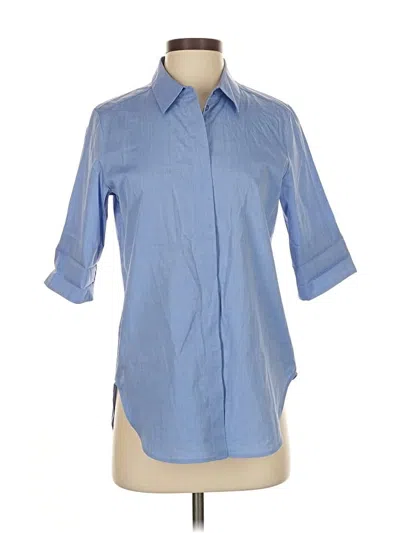 Pre-owned Cos 3/4 Sleeve Button Down Shirt In Blue
