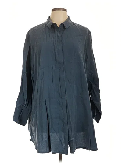 Pre-owned Cos 3/4 Sleeve Button Down Shirt In Blue