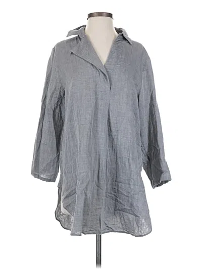 Pre-owned Cos 3/4 Sleeve Button Down Shirt In Gray