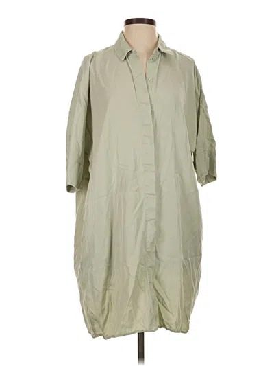 Pre-owned Cos 3/4 Sleeve Button Down Shirt In Green
