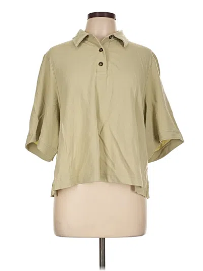 Pre-owned Cos 3/4 Sleeve Button Down Shirt In Green