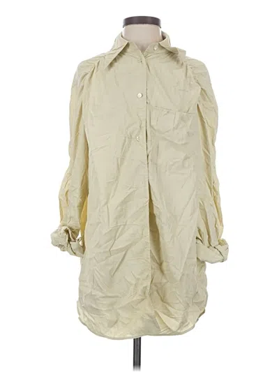 Pre-owned Cos 3/4 Sleeve Button Down Shirt In Ivory