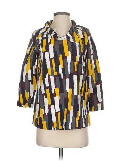 Pre-owned Cos 3/4 Sleeve Button Down Shirt In Yellow