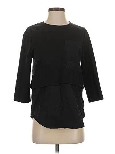 Pre-owned Cos 3/4 Sleeve Top Black Boatneck Tops