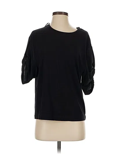 Pre-owned Cos 3/4 Sleeve Top Black Cold Shoulder Neckline Tops
