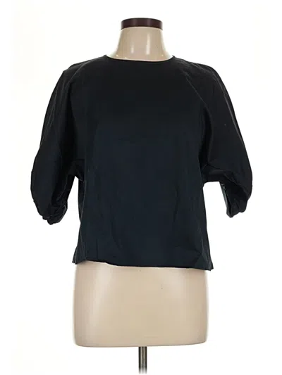 Pre-owned Cos 3/4 Sleeve Top Black Crew Neck Tops