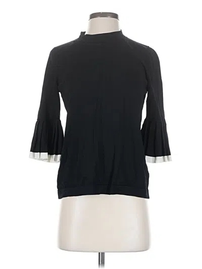 Pre-owned Cos 3/4 Sleeve Top Black Mock Neckline Tops