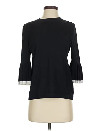 Pre-owned Cos 3/4 Sleeve Top Black Mock Neckline Tops