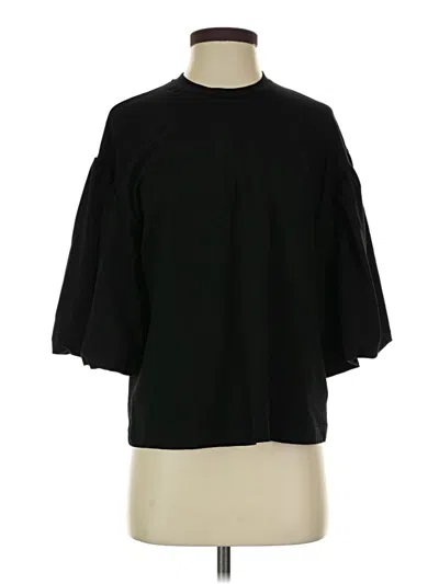 Pre-owned Cos 3/4 Sleeve Top Black Mock Neckline Tops
