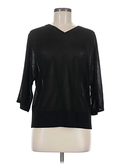 Pre-owned Cos 3/4 Sleeve Top Black V Neck Tops