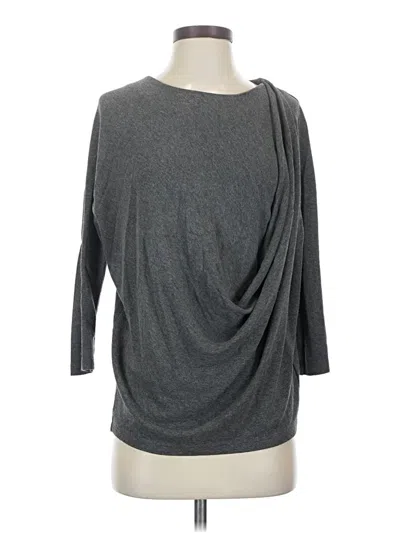 Pre-owned Cos 3/4 Sleeve Top Gray Cowl Neck Tops