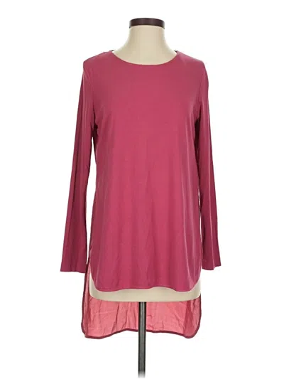 Pre-owned Cos 3/4 Sleeve T-shirt In Burgundy