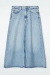 Cos A-line Denim Midi Skirt In Blue