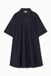 Cos Kurzes Hemdblusenkleid In A-linie In Navyblau