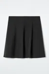Cos A-line Scuba Mini Skirt In Black