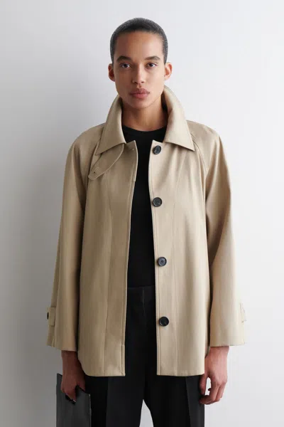 Cos A-line Trench Jacket In Sand
