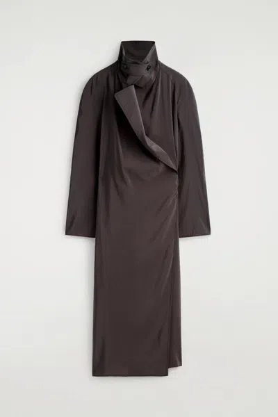 Cos Abito Midi Utility In Stile Trench In Brown