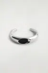 Cos Agate Cuff In Argenté