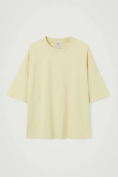 Cos Amplified Extra-wide T-shirt In Yellow