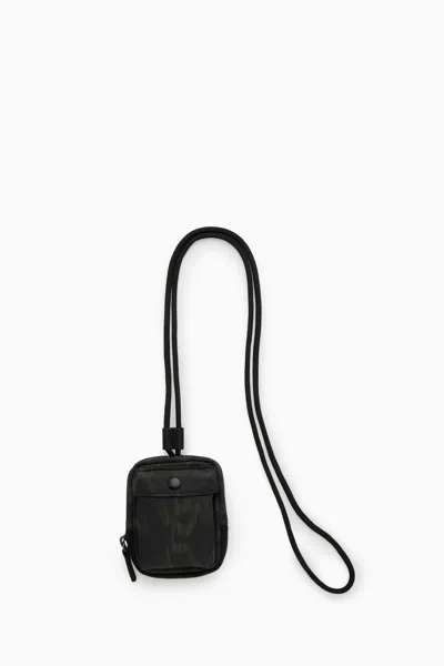 Cos Animal-print Mini Crossbody Pouch - Nylon In Grey