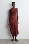 Cos Asymmetric Draped Midi Skirt