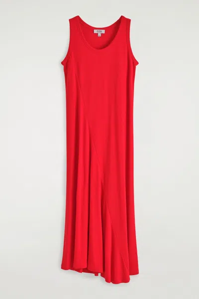 Cos Asymmetric Jersey Midi Dress